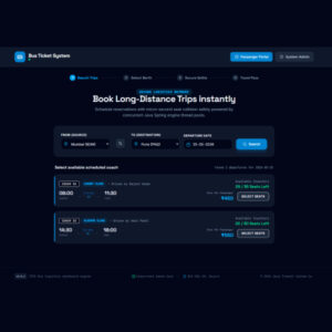 Bus Ticket Booking System Java Project